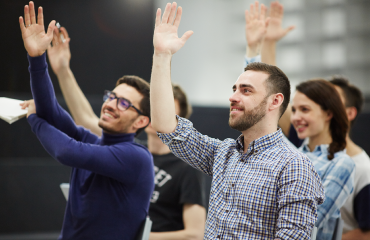 Students Raising their Hands
